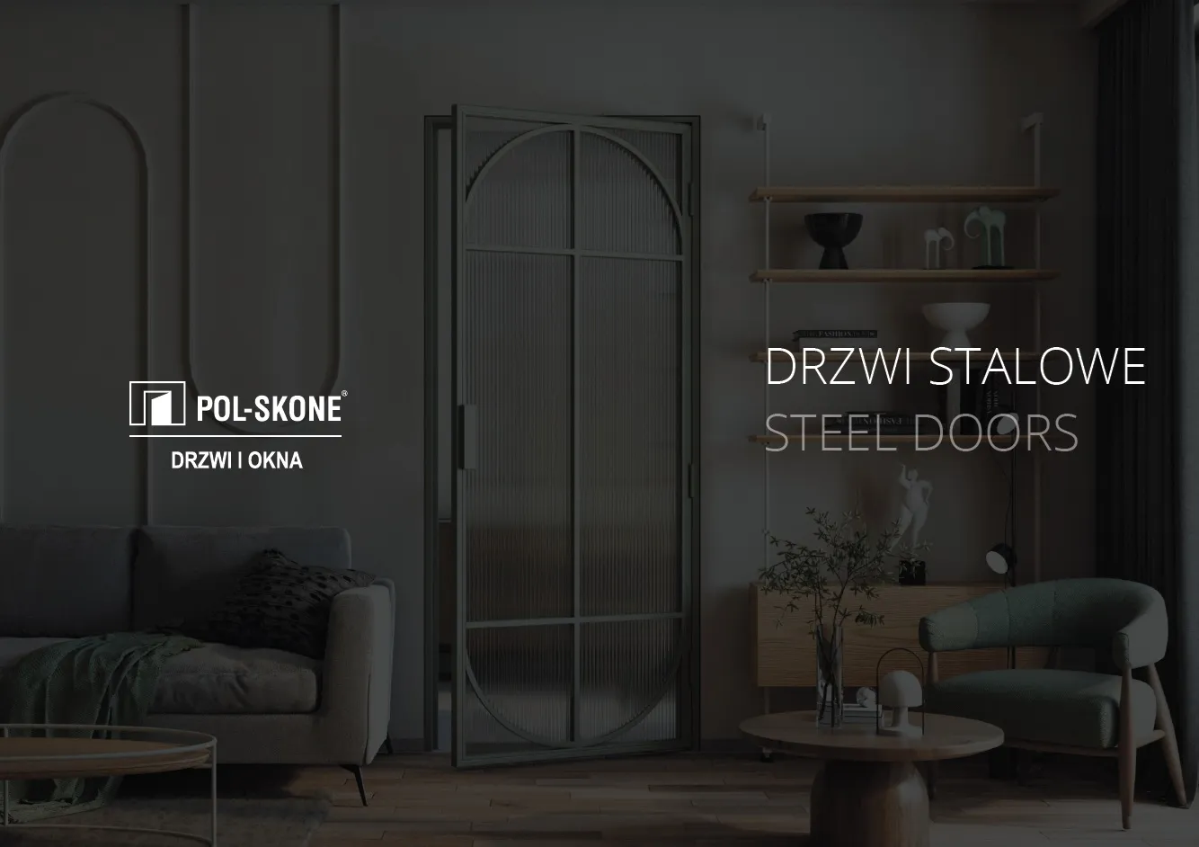 Okładka katalogu drzwi wewnętrznych stalowych POL-SKONE
