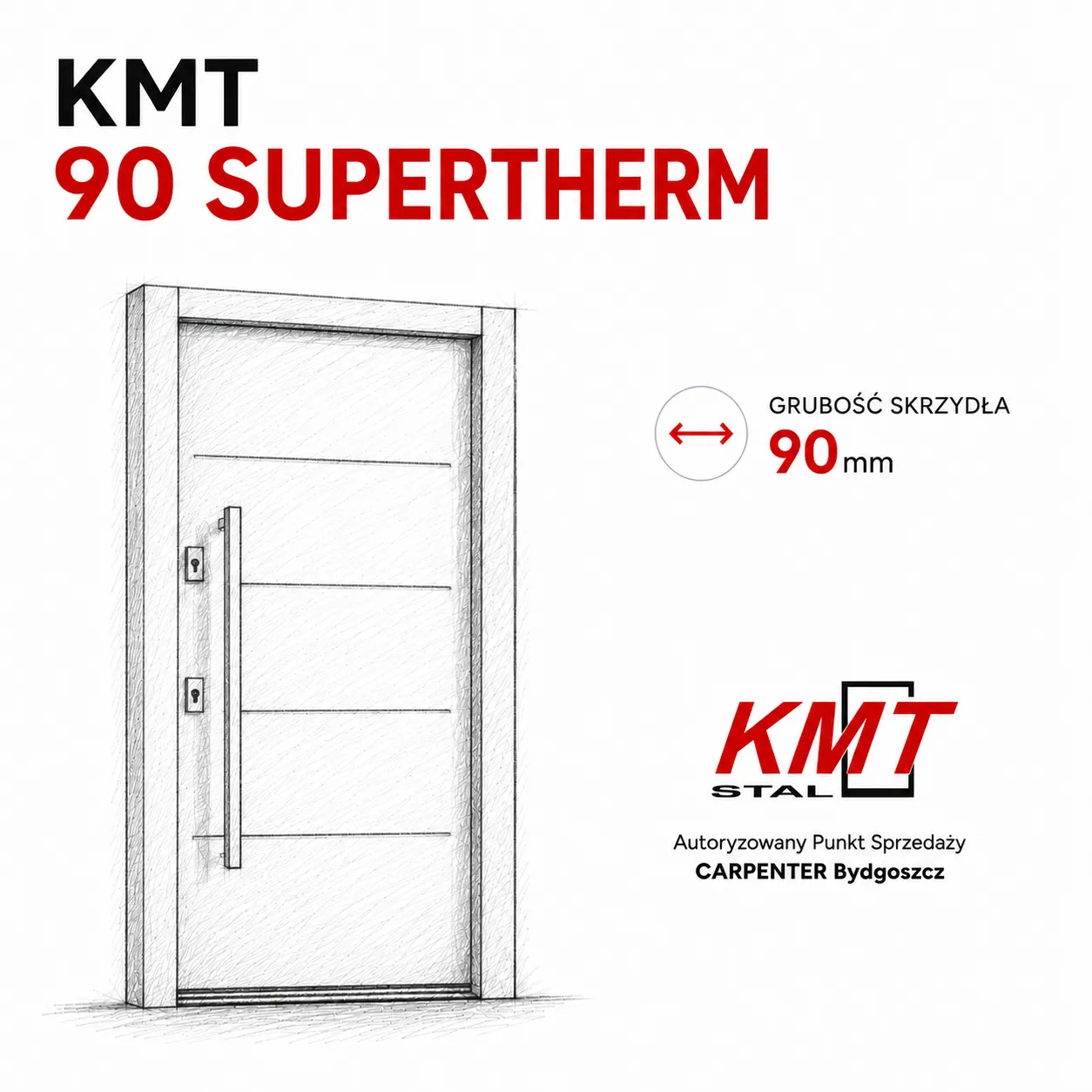 Drzwi KMT 90 Supertherm Bydgoszcz – ciepłe stalowe drzwi wejściowe