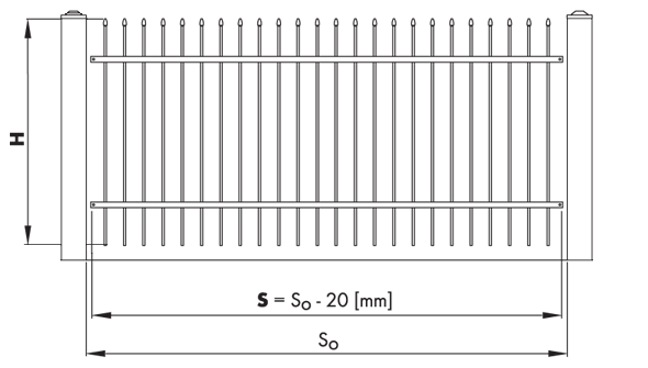 wymiary montazowe segmenty ogrodzeniowe wisniowski