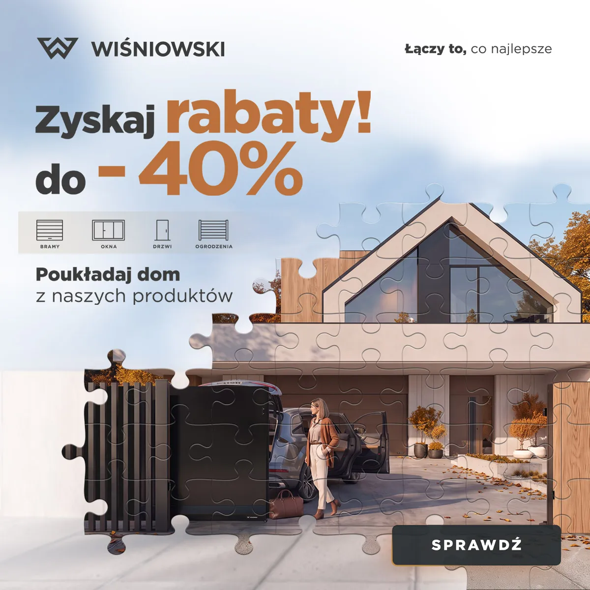 Jesienna promocja WIŚNIOWSKI na okna, drzwi, bramy garażowe, rolety i ogrodzenia